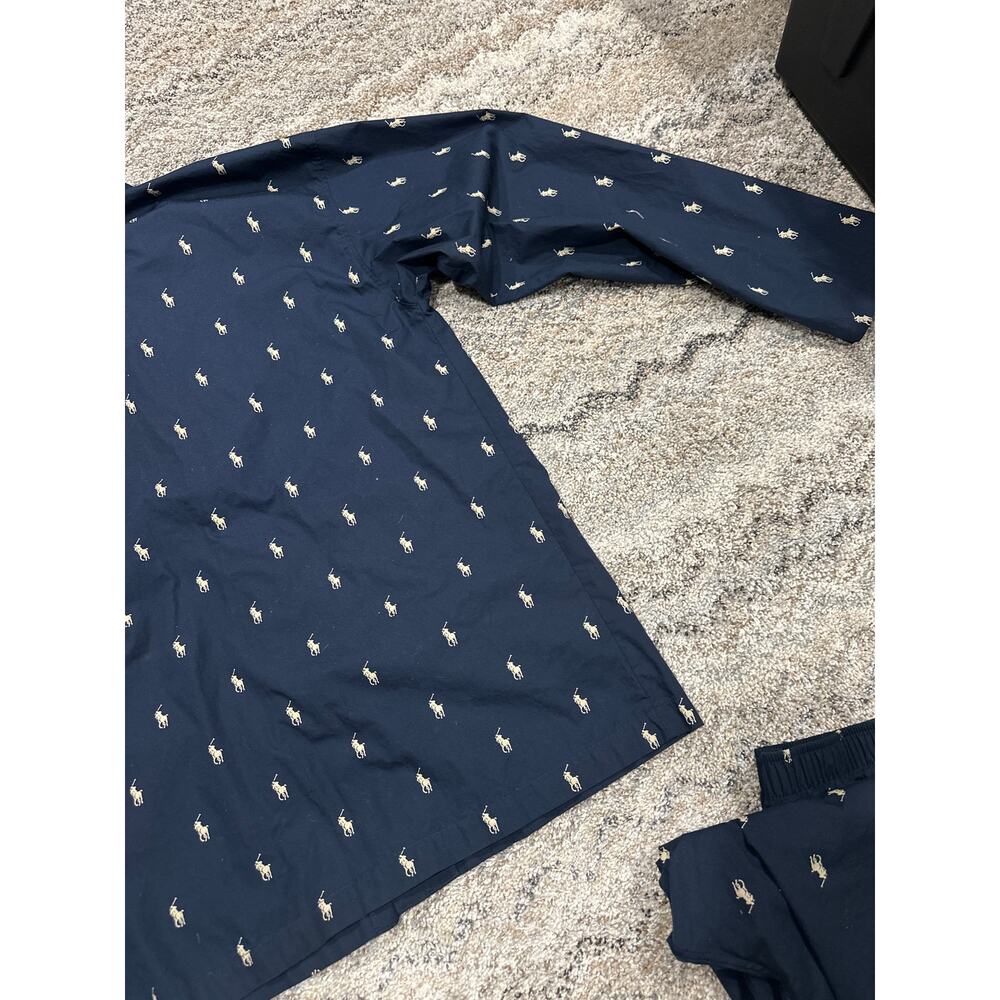 Polo Ralph Lauren Blue Pajamas With Logo Pattern Men’s Size L - Picture 11 of 11